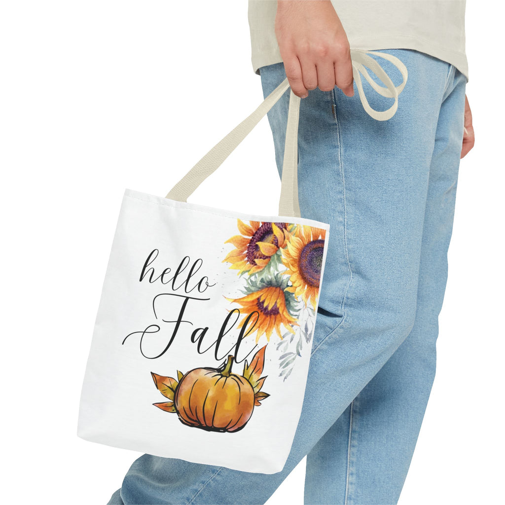 Autumn Floral Tote Bag, Cute Fall Handbag, Eco-Friendly Reusable Shopping Bag, Gifts for Her, Harvest Season Accessory