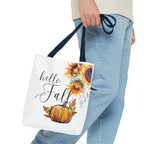 Autumn Floral Tote Bag, Cute Fall Handbag, Eco-Friendly Reusable Shopping Bag, Gifts for Her, Harvest Season Accessory