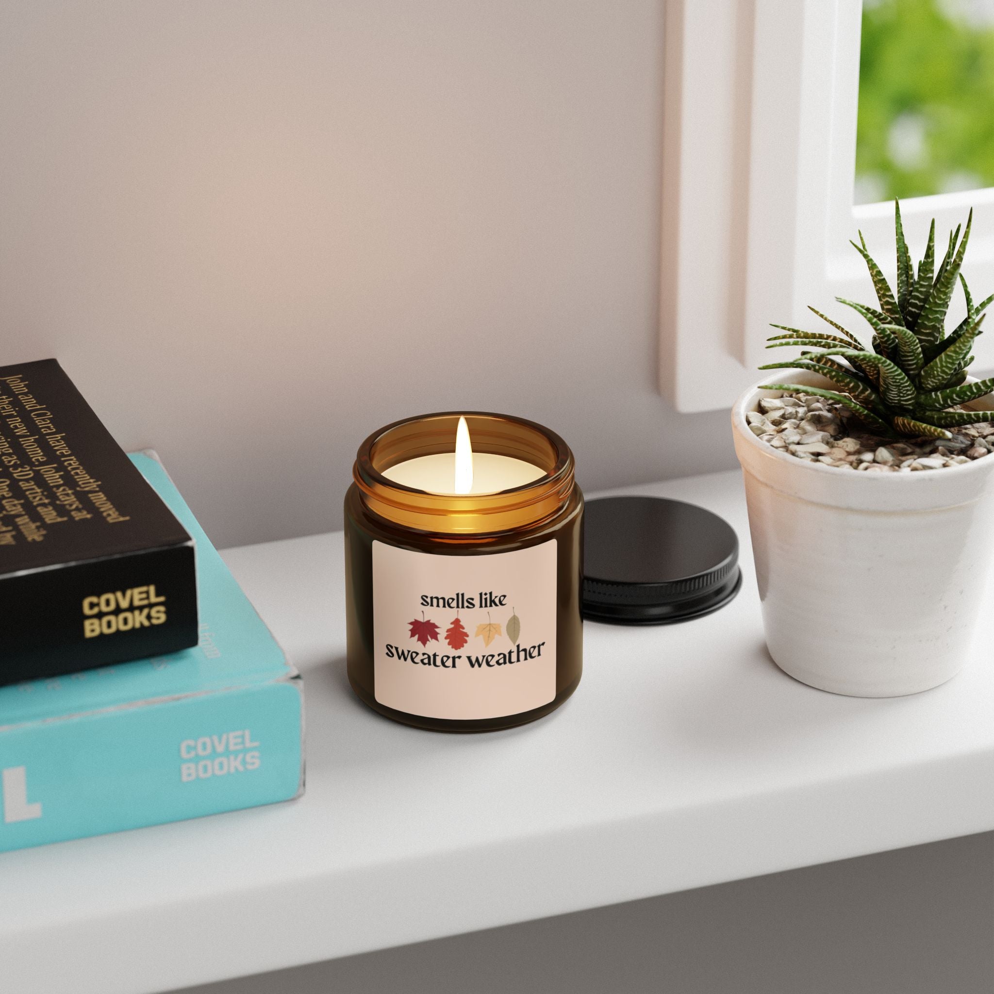 Cozy Scented Candle - Smells Like Sweater Weather, Autumn Decor, Fall Gifts, Relaxation, Home Ambiance