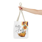 Autumn Floral Tote Bag, Cute Fall Handbag, Eco-Friendly Reusable Shopping Bag, Gifts for Her, Harvest Season Accessory