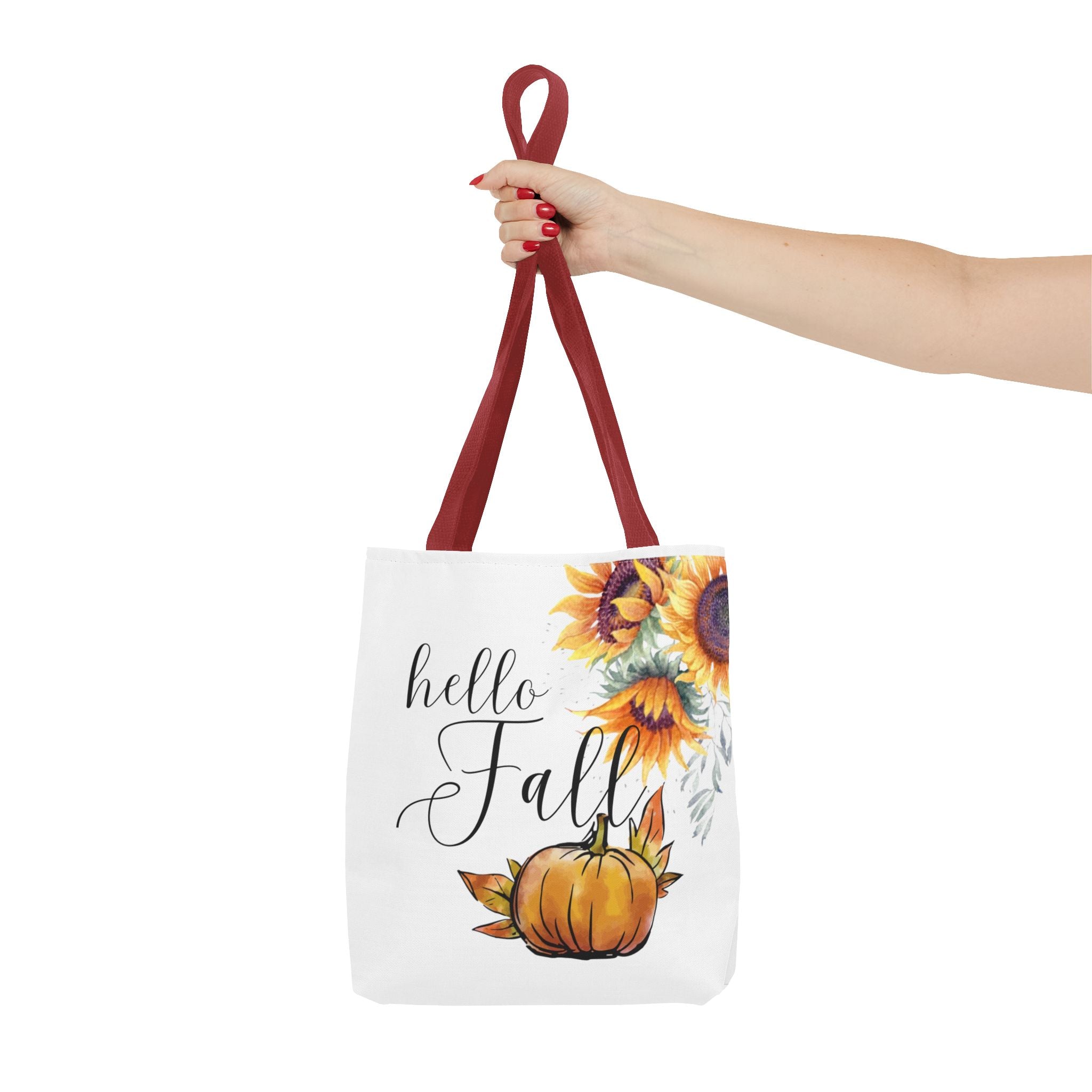 Autumn Floral Tote Bag, Cute Fall Handbag, Eco-Friendly Reusable Shopping Bag, Gifts for Her, Harvest Season Accessory