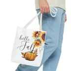 Autumn Floral Tote Bag, Cute Fall Handbag, Eco-Friendly Reusable Shopping Bag, Gifts for Her, Harvest Season Accessory